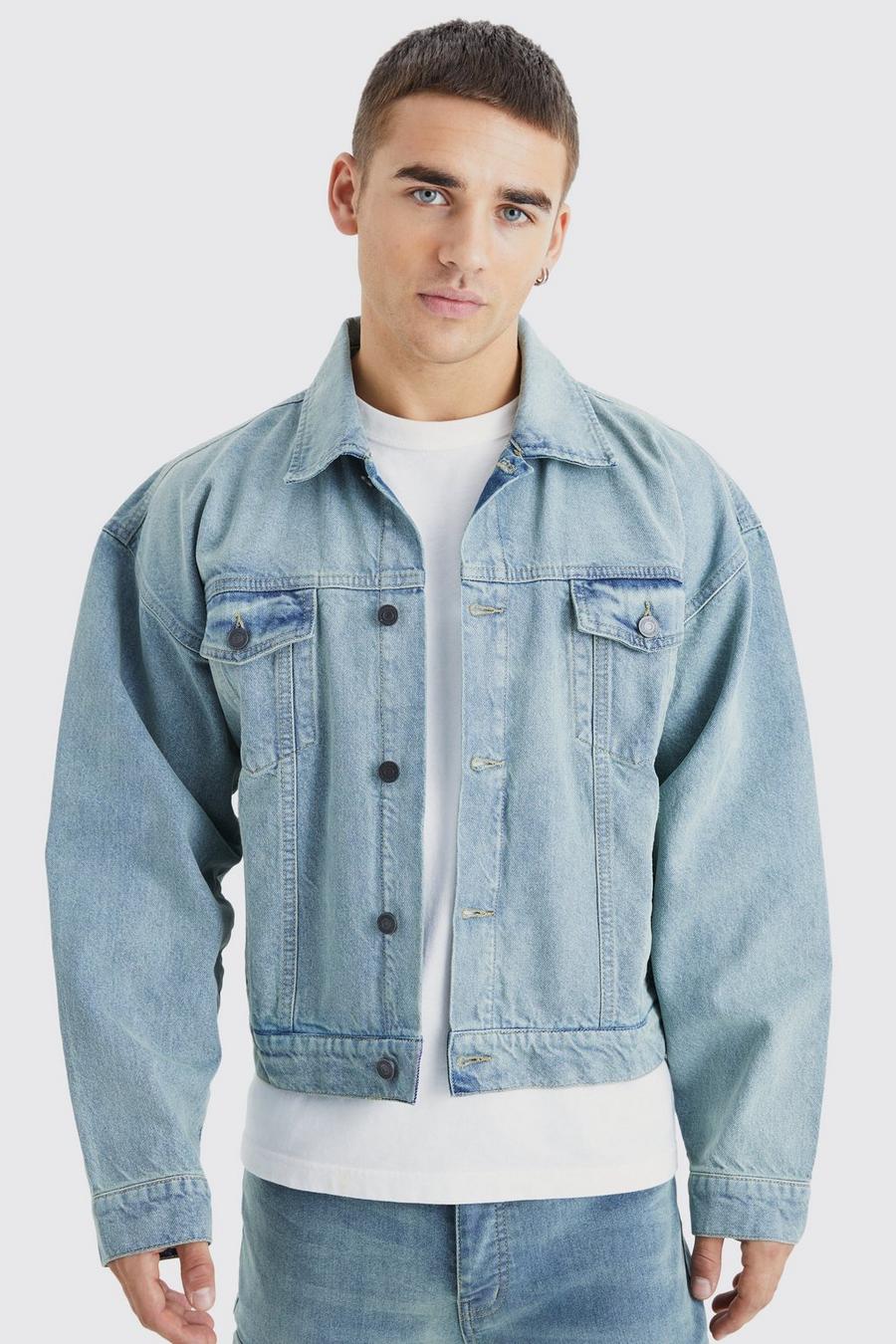 Boxy Fit Denim Jacket | boohoo Boxy Fit Denim Jacket | boohoo